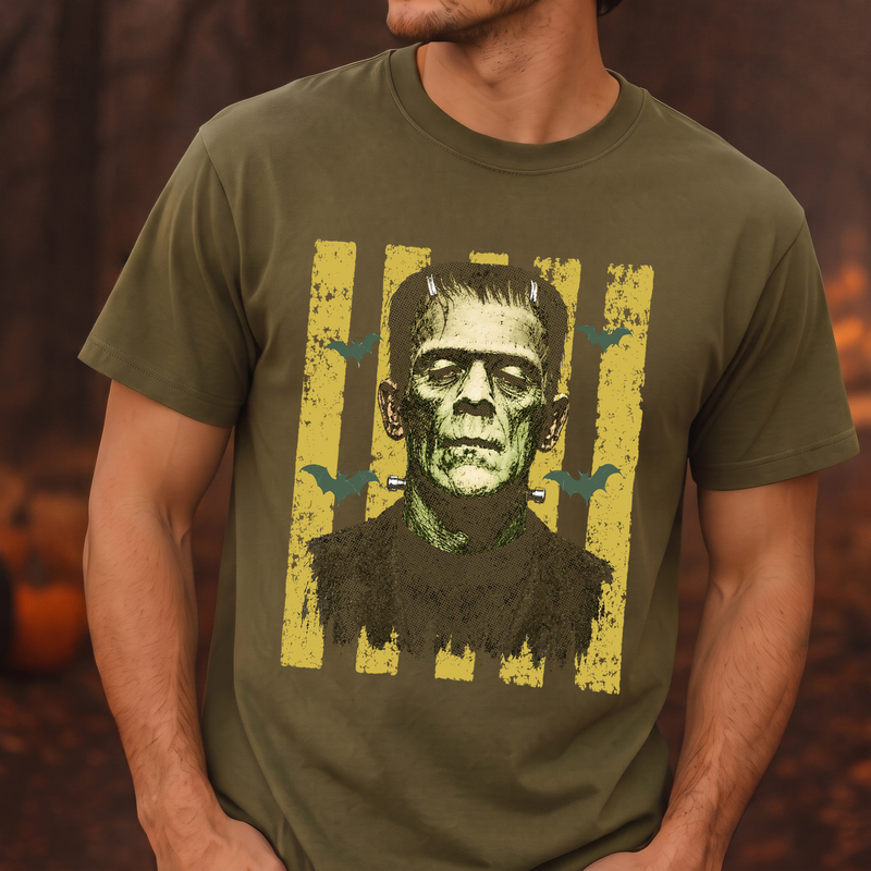 Distressed Mustard Stripes & Bats DTF Transfer