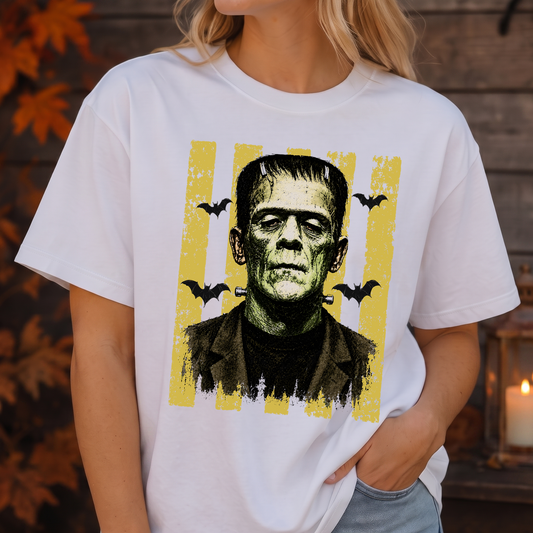 Distressed Mustard Stripes & Bats DTF Transfer