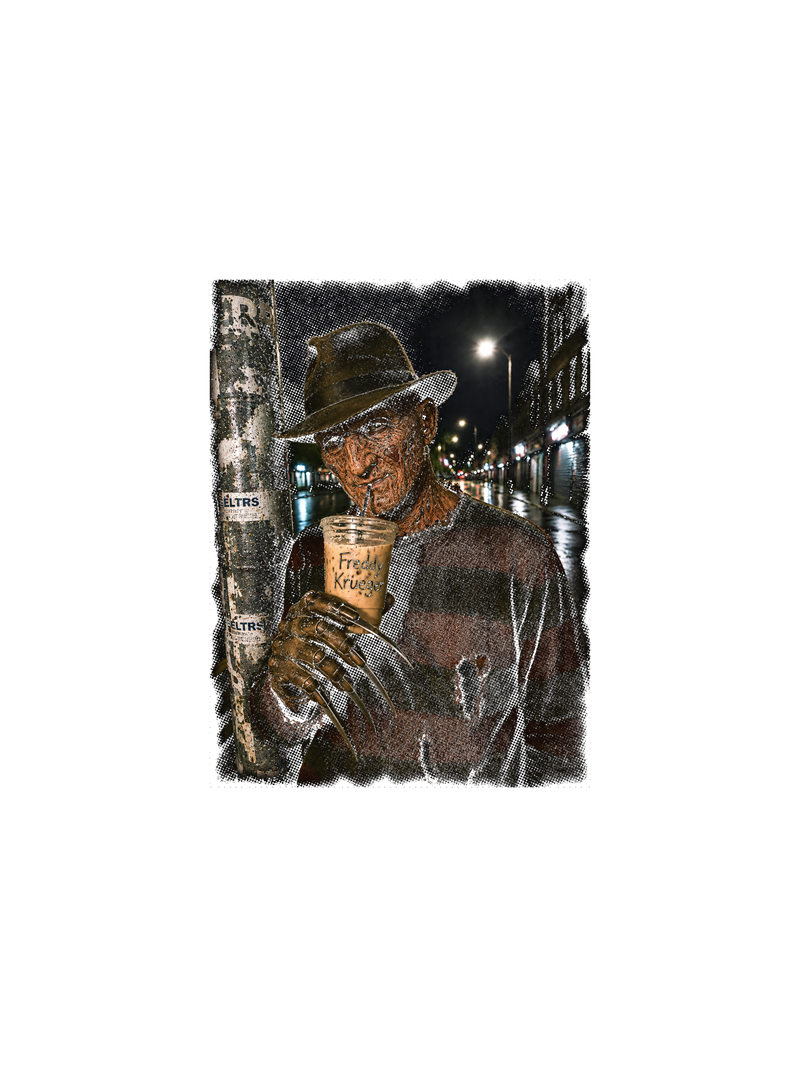 Freddy Krueger Nighttime Sip DTF Transfer