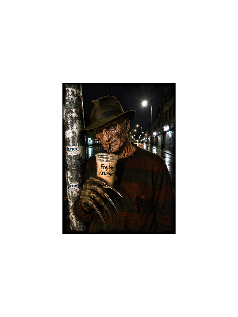 Freddy Krueger Nighttime Sip DTF Transfer