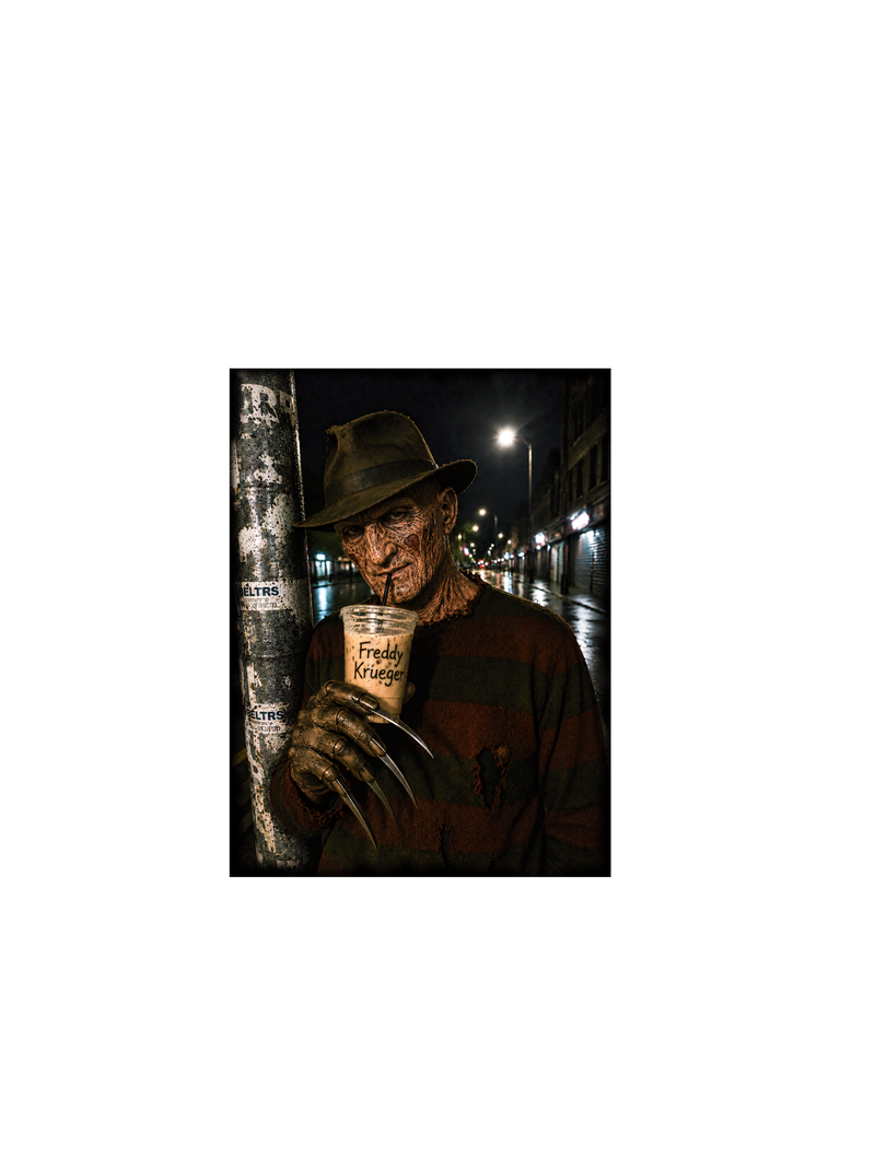 Freddy Krueger Nighttime Sip DTF Transfer