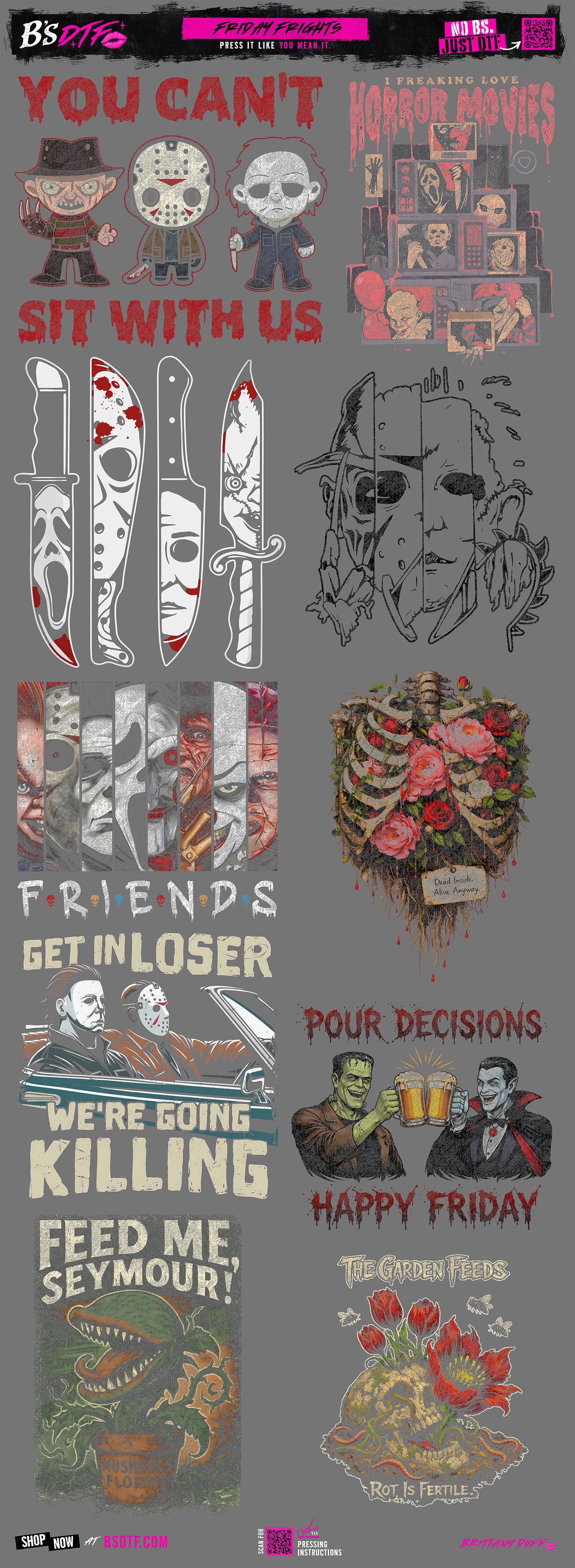 B's Friday Fright Gang Sheet