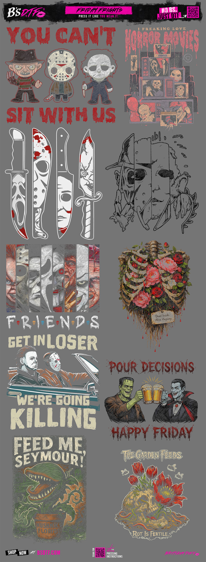 B's Friday Fright Gang Sheet