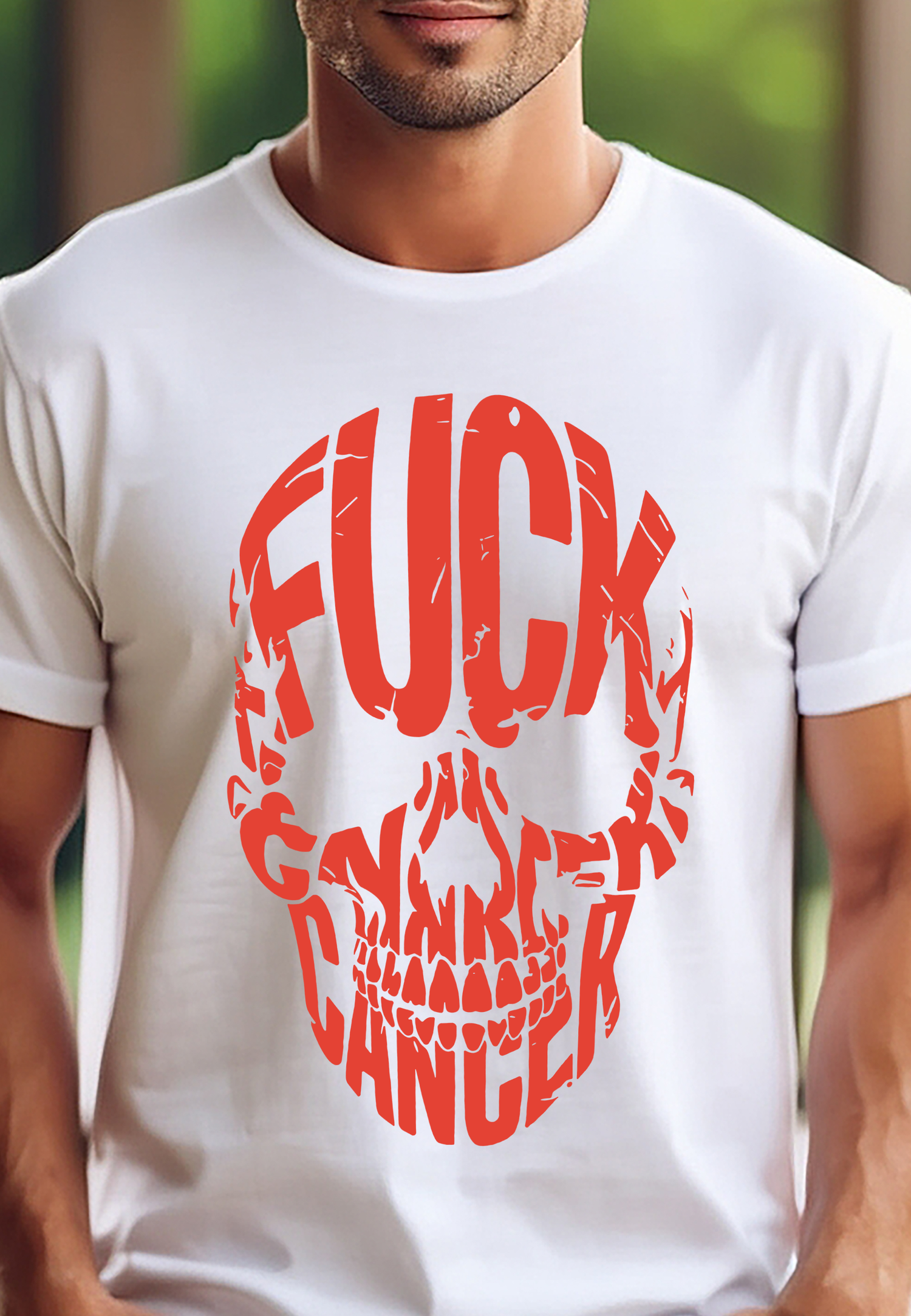 F*ck Cancer Skull - DTF Transfer