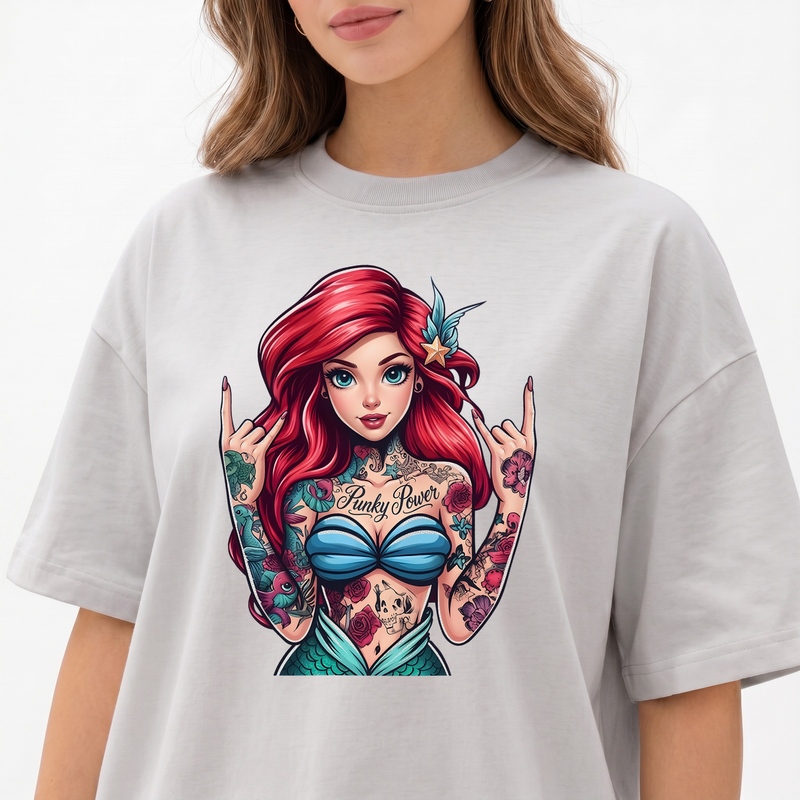 Punky Power Tattooed Mermaid - DTF Transfer