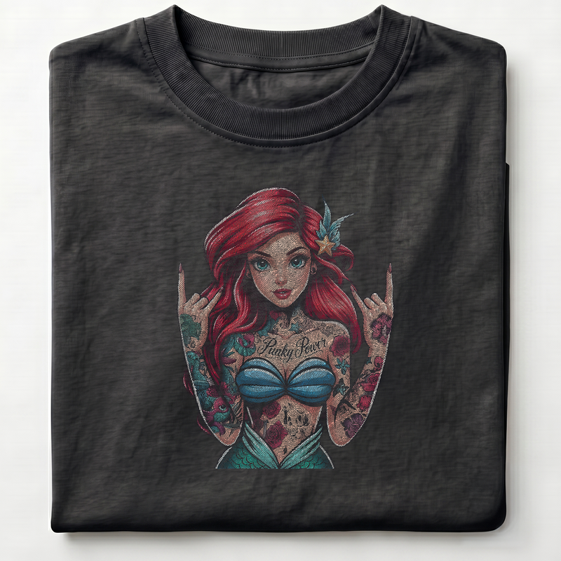 Punky Power Tattooed Mermaid - DTF Transfer