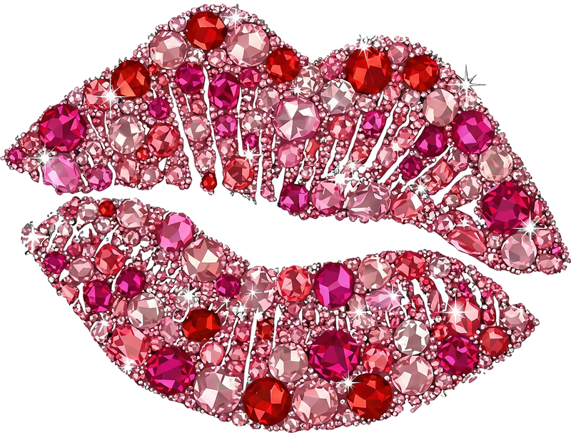 Gem Kiss | Faux-Rhinestone - DTF Transfer