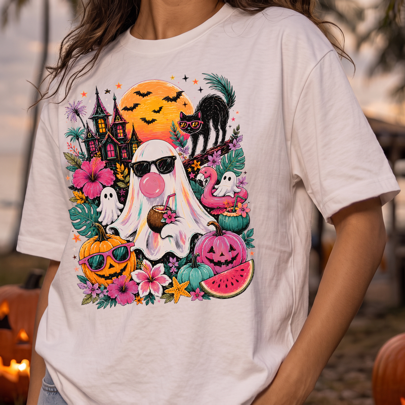 Ghost Summer Vintage Summerween Collage - DTF Transfer