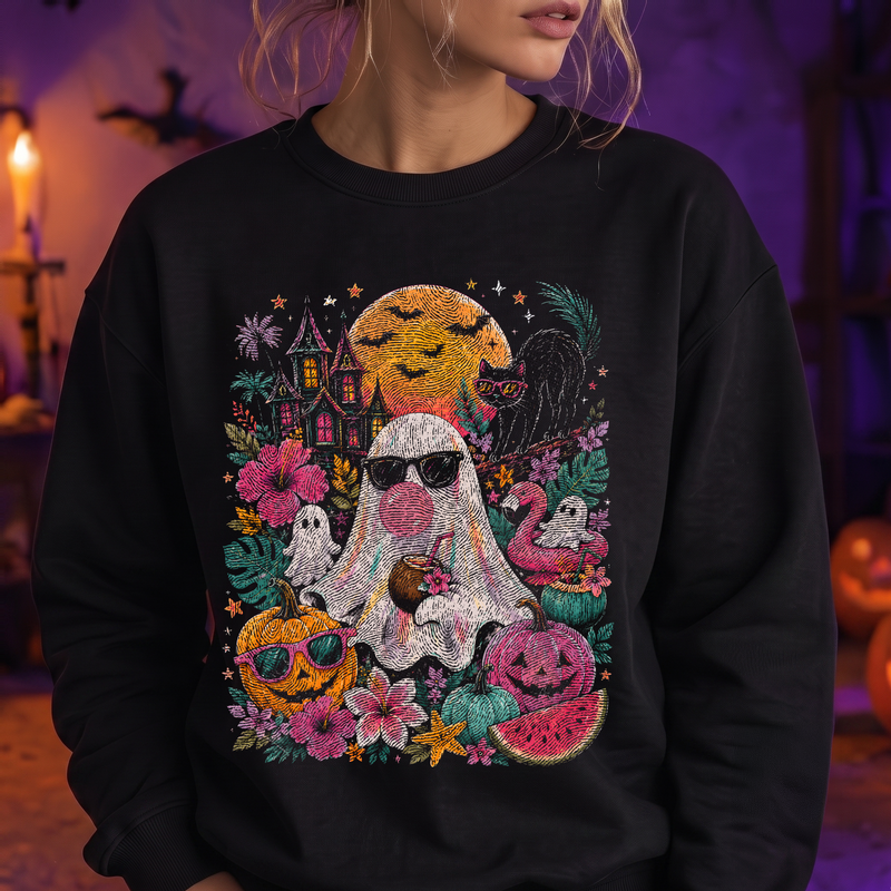 Ghost Summer Vintage Summerween Collage - DTF Transfer