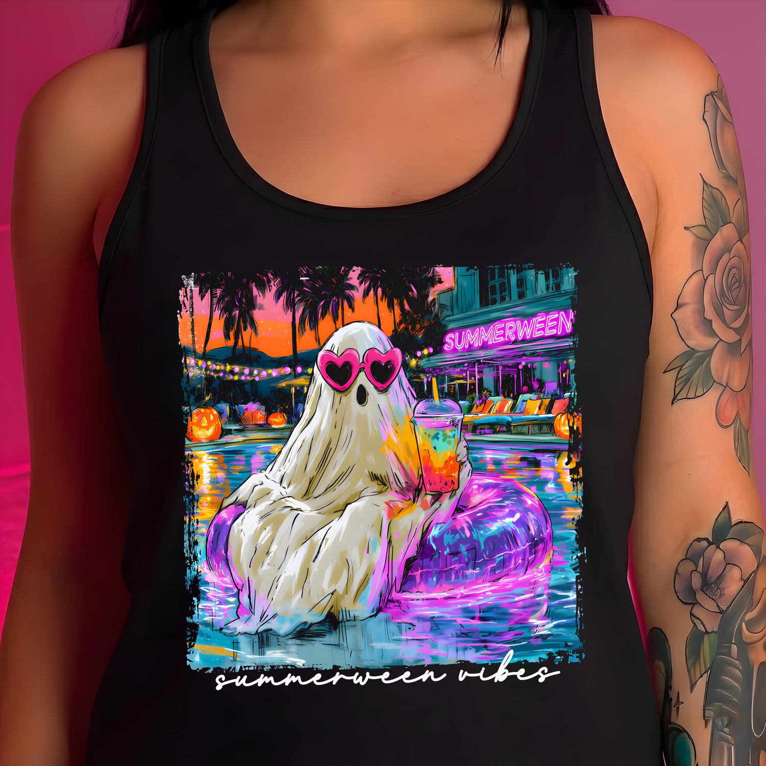 Summerween Vibes Pool Party - DTF Transfer