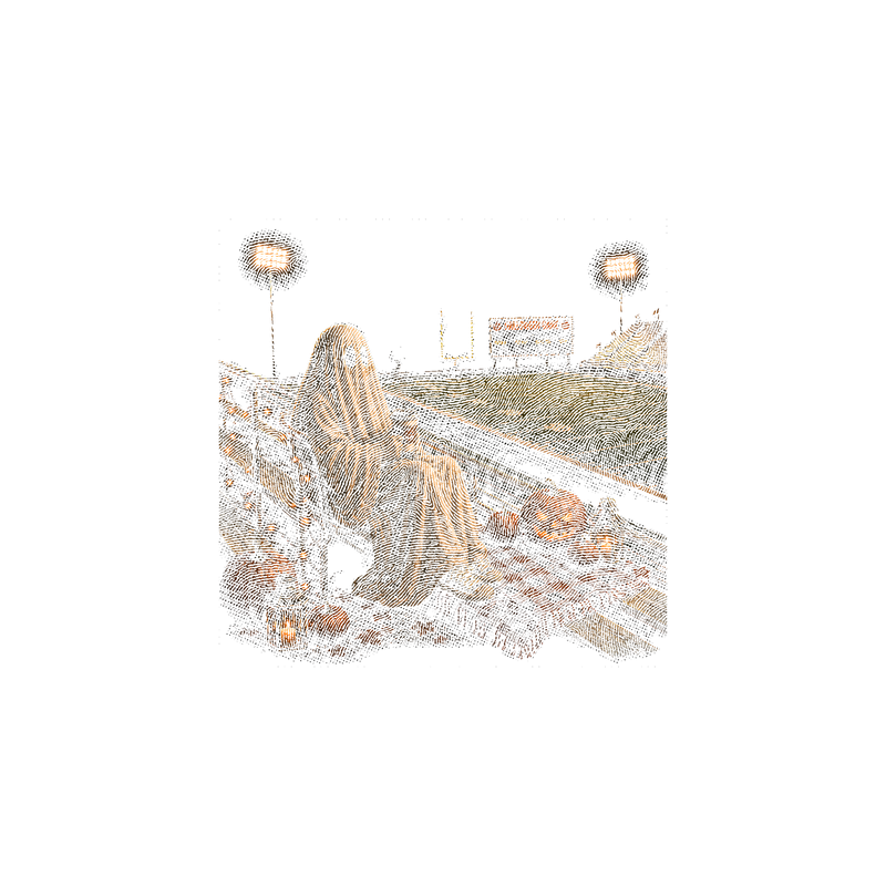 Ghostly Pumpkin Halloween Game Stadium Bleachers - DTF Transfer