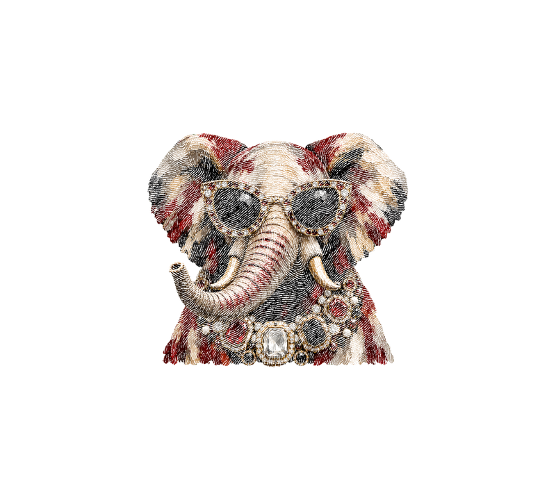 Jeweled Sunglasses & Crimson Mosaic DTF Transfer