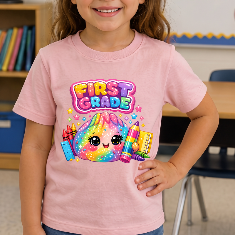 Glitter Dumpling First Grade Kawaii Back-to-School - DTF Transfer