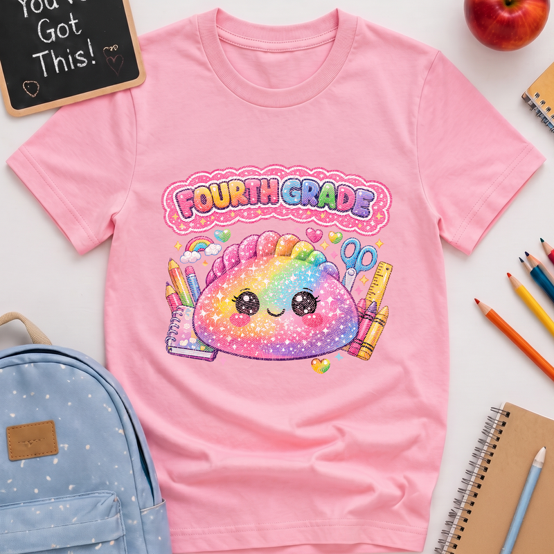 Glitter Dumpling Fourth Grade Kawaii Back-to-School - DTF Transfer
