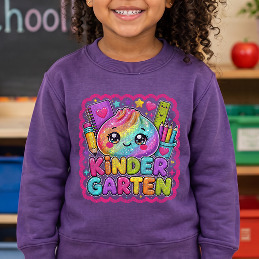 Glitter Dumpling Kindergarten Kawaii Back-to-School - DTF Transfer