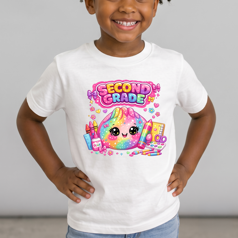 Glitter Dumpling Second Grade Kawaii Back-to-School - DTF Transfer