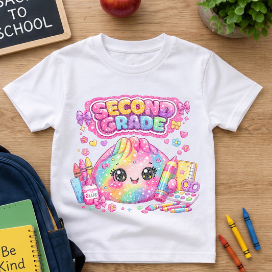 Glitter Dumpling Second Grade Kawaii Back-to-School - DTF Transfer
