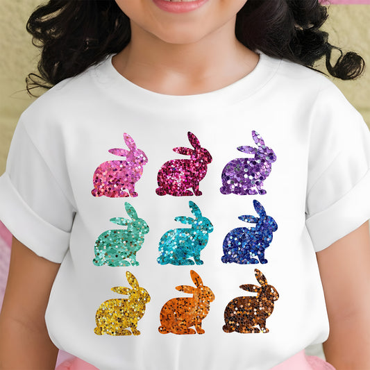 Faux Glitter - Easter Bunnies - DTF Transfer