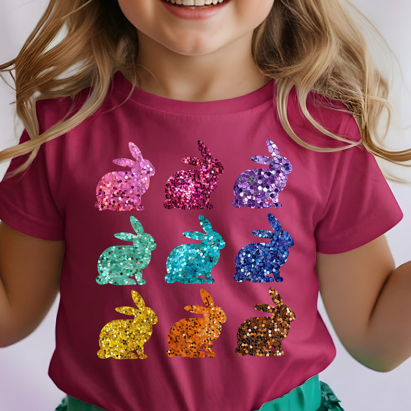 Faux Glitter - Easter Bunnies - DTF Transfer