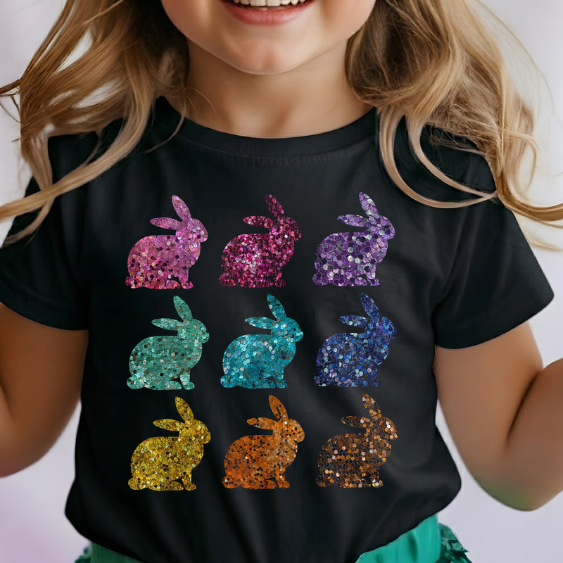 Faux Glitter - Easter Bunnies - DTF Transfer