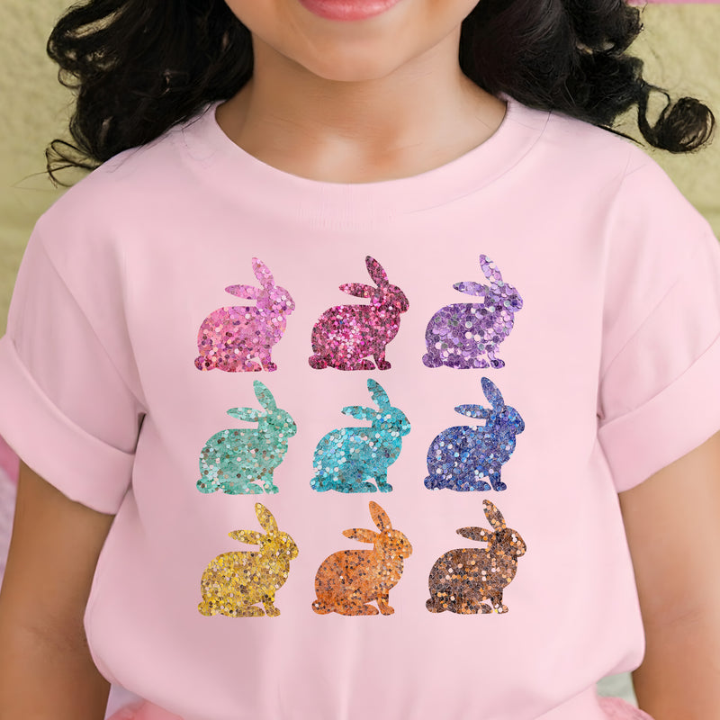 Faux Glitter - Easter Bunnies - DTF Transfer