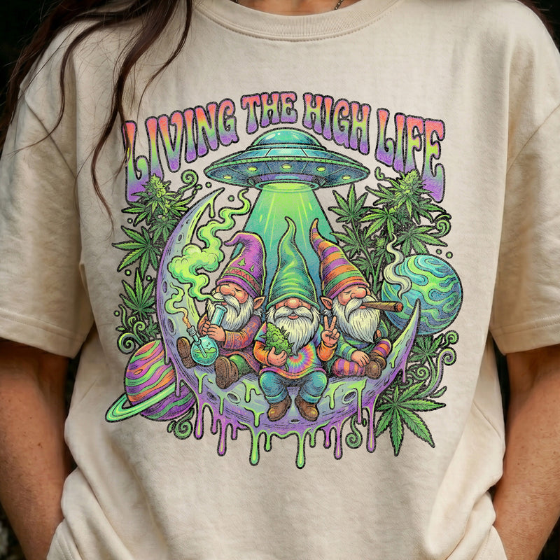 Gnomes Living The High Life - DTF Transfer
