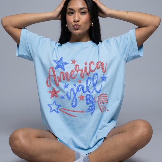America Y'all Faux-Sequin - DTF Transfer