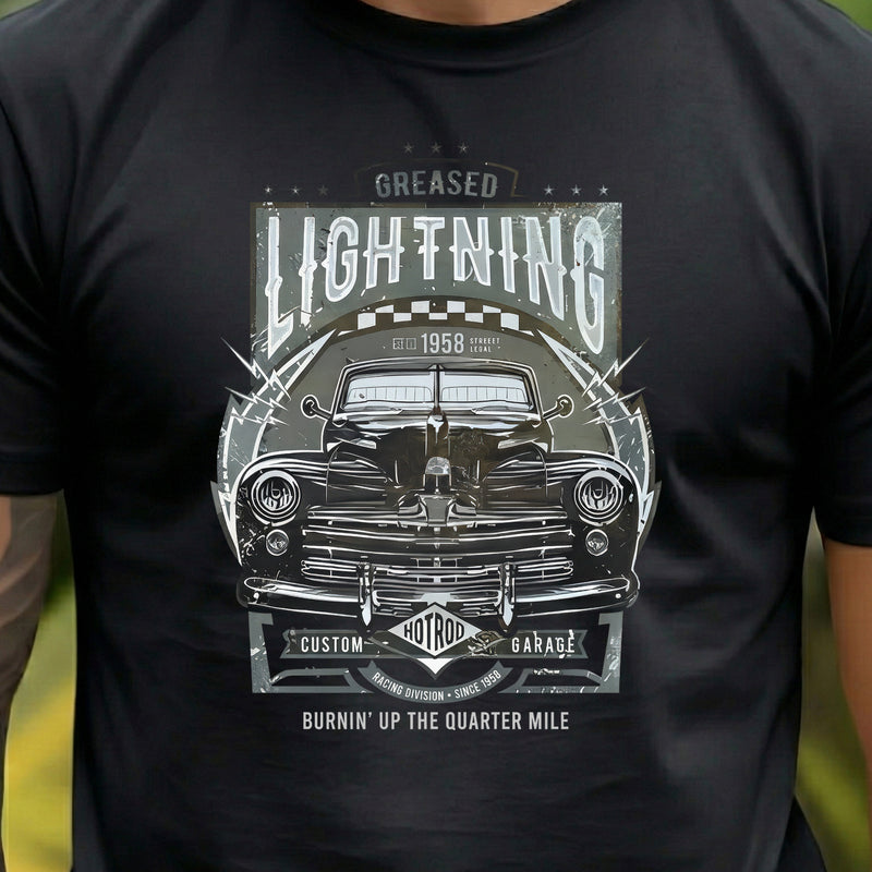 Greased Lightning Hotrod - DTF Transfer