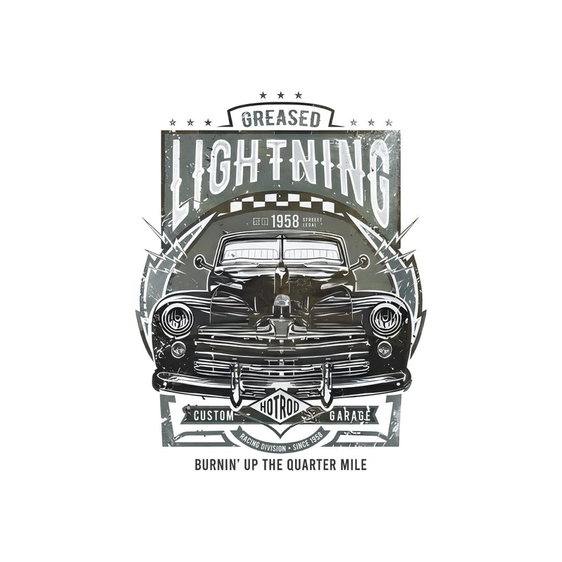 Greased Lightning Hotrod - DTF Transfer