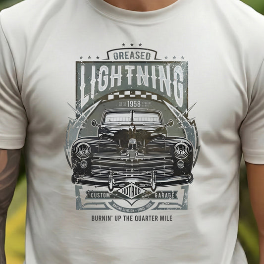 Greased Lightning Hotrod - DTF Transfer