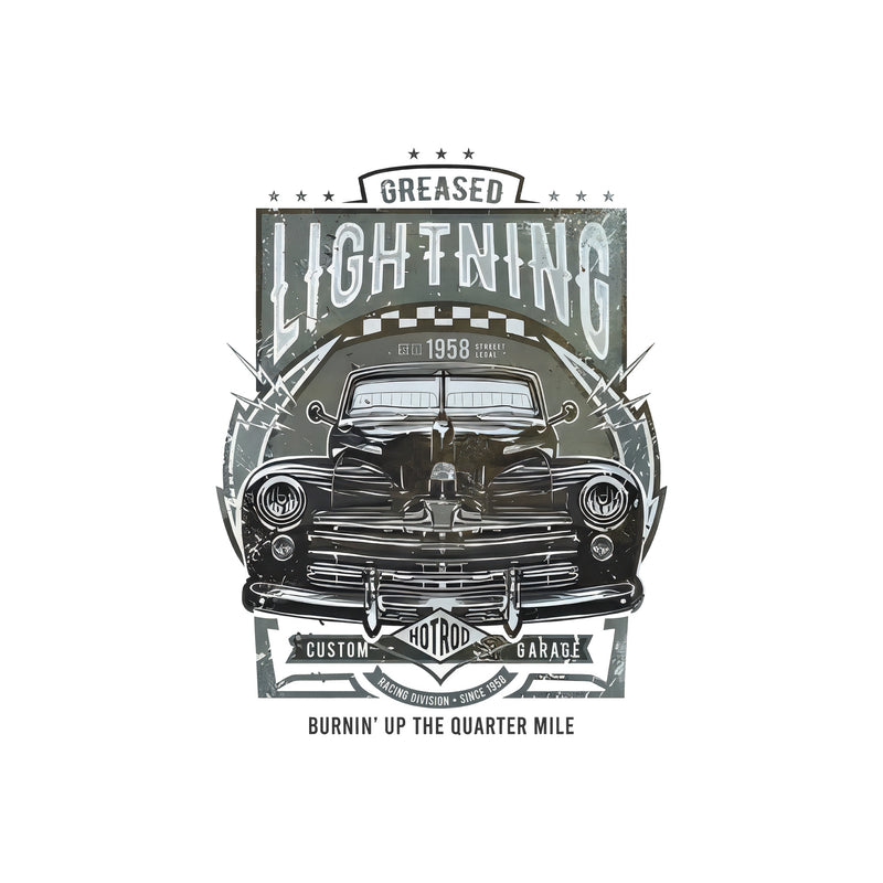 Greased Lightning Hotrod - DTF Transfer