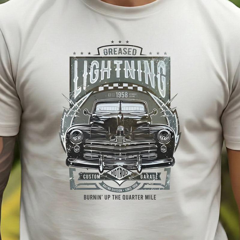 Greased Lightning Hotrod - DTF Transfer