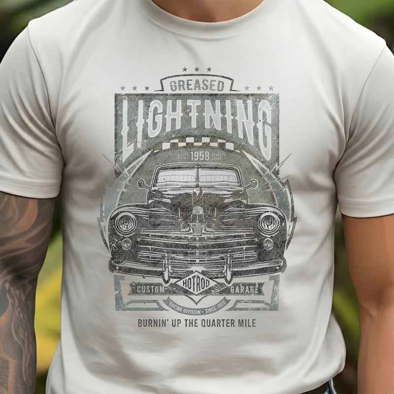 Greased Lightning Hotrod - DTF Transfer