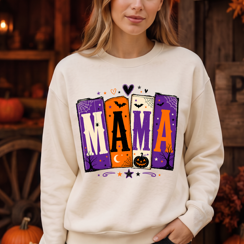 Halloween MAMA Colorblock Card - DTF Transfer