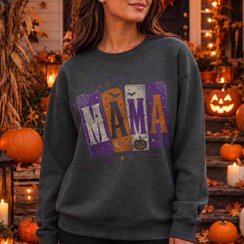 Halloween MAMA Colorblock Card - DTF Transfer