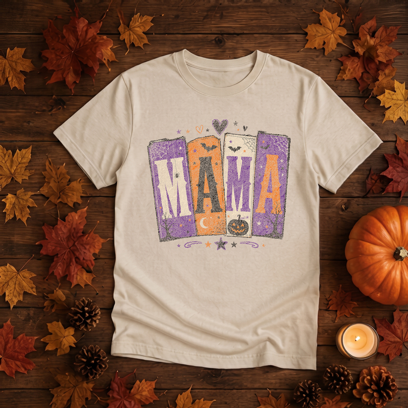 Halloween MAMA Colorblock Card - DTF Transfer