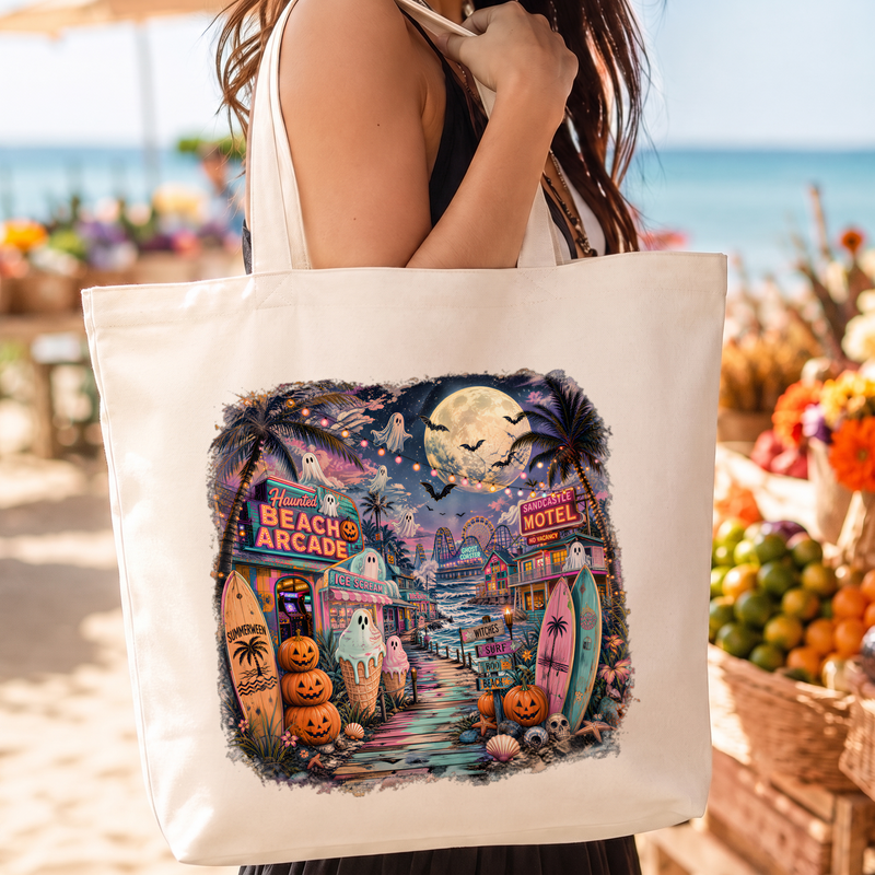 Haunted Beach Arcade Vintage Summerween - DTF Transfer