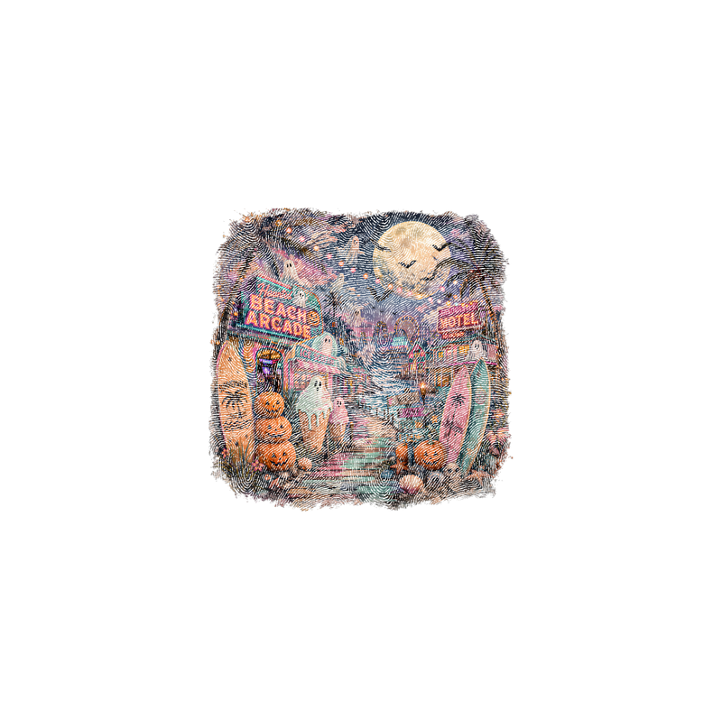 Haunted Beach Arcade Vintage Summerween - DTF Transfer