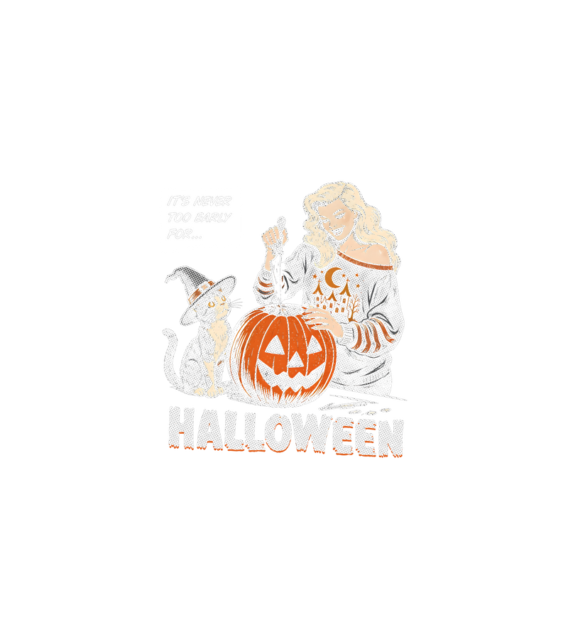 Never Too Early For Halloween Retro Comic - DTF Transfer