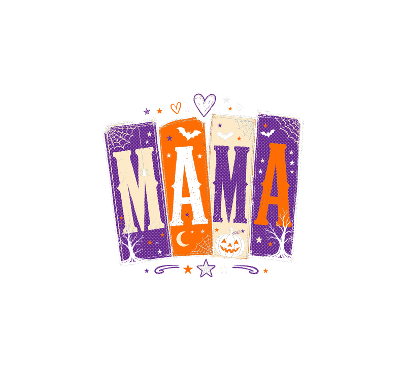 Halloween MAMA Colorblock Card - DTF Transfer