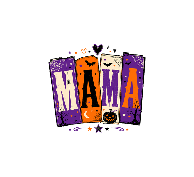 Halloween MAMA Colorblock Card - DTF Transfer