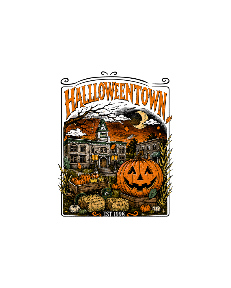Halloweentown EST. 1998 Vintage Town Square - DTF Transfer