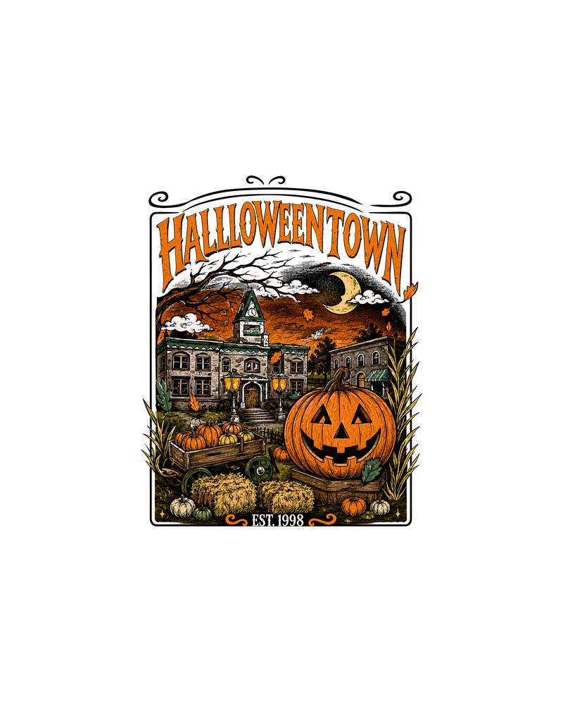 Halloweentown EST. 1998 Vintage Town Square - DTF Transfer