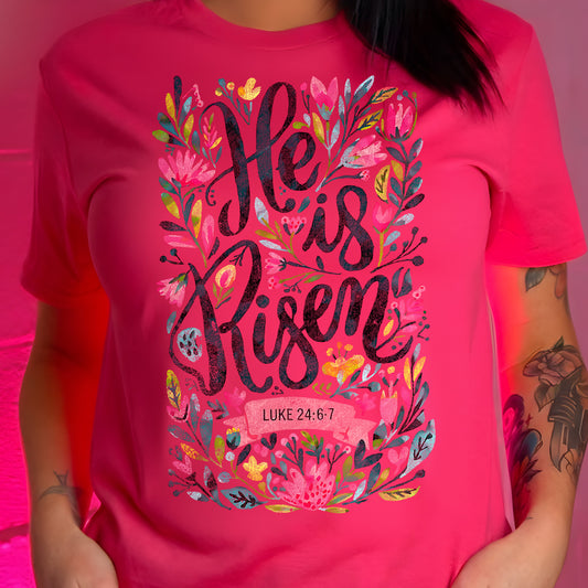 Floral He Is Risen - DTF Transfer