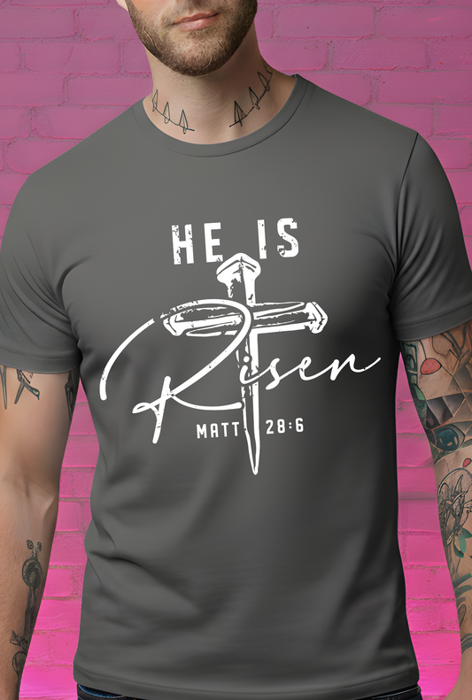 He Is Risen, Nail Cross - DTF Transfer