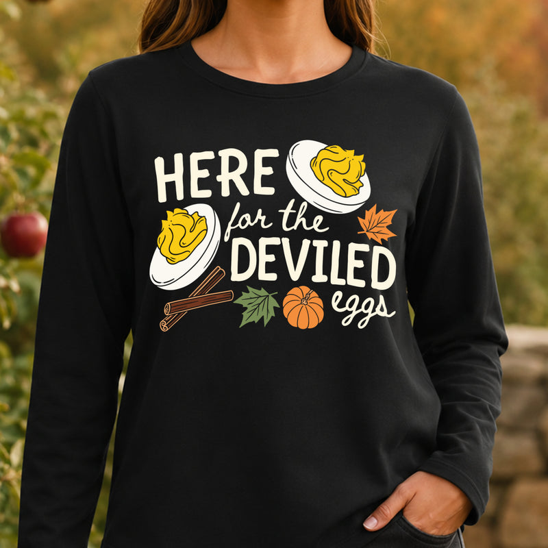 Here For The Deviled Eggs - DTF Transfer