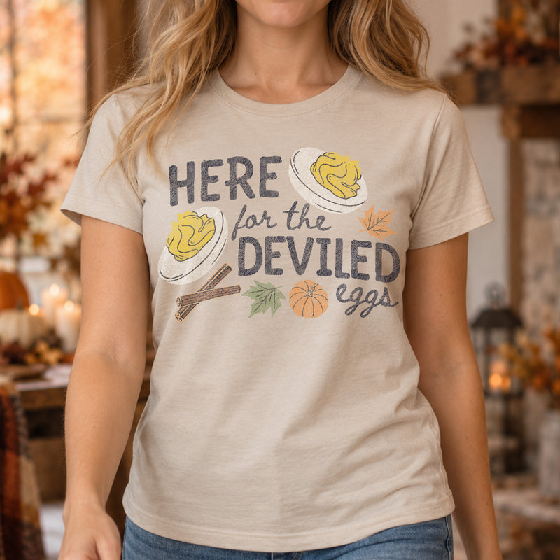 Here For The Deviled Eggs - DTF Transfer