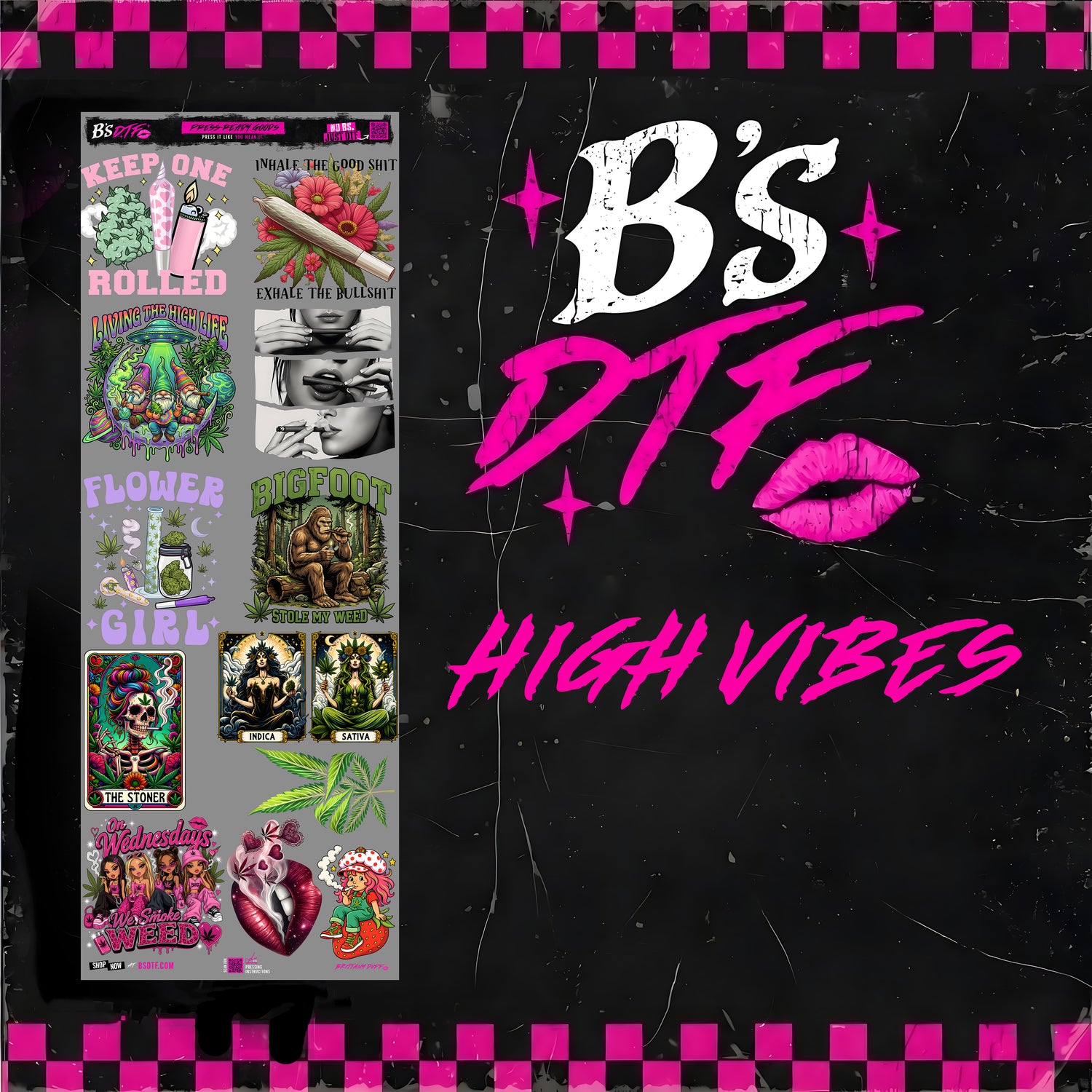 High Vibes Gang Sheet - DTF Transfer