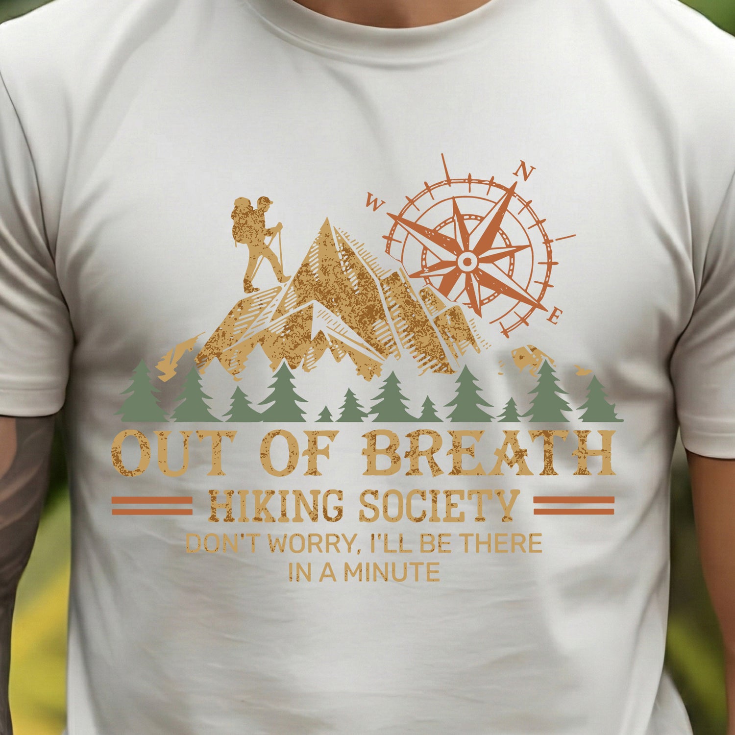 Out Of Breath, Hiking Society - DTF Transfer