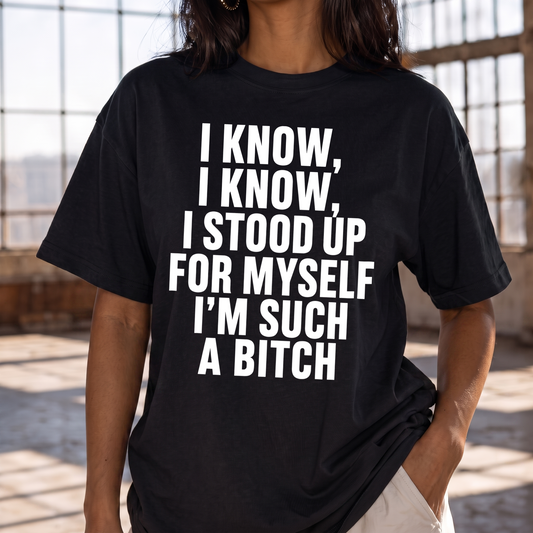 I Stood Up For Myself Sarcastic Typography - DTF Transfer